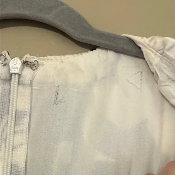 Petal & Pup Aminah Puff Sleeve Maxi Dress, Blue Floral, Size M (10) - Picture 11 of 12